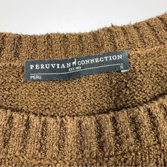 Peruvian Connection Boxy Brown Textured Sweater - Picture 5 of 7